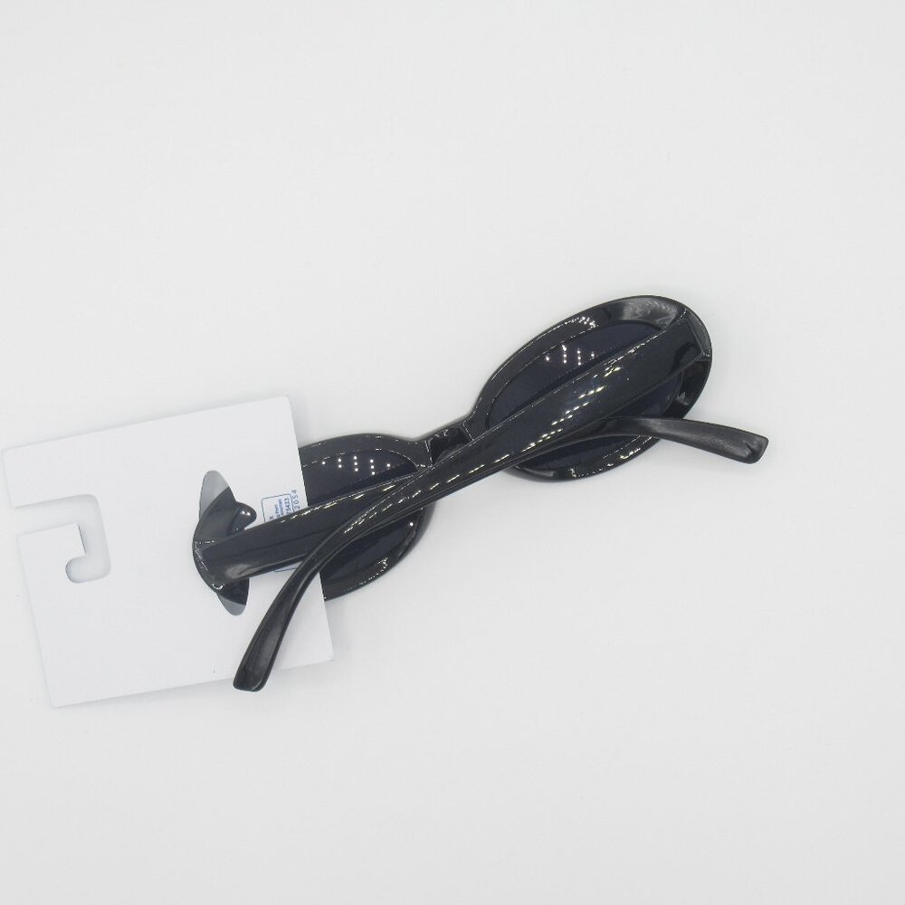 Urban Outfitters UO Mazzy '90s Plastic Oval Sunglasses Black Y2K - Picture 4 of 6